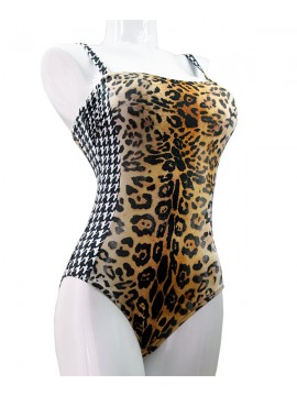Louis Feraud Animal Print Check Swimsuit 3801