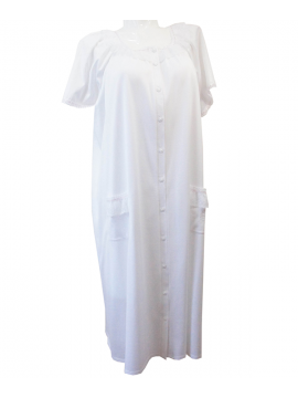 Chemise De Nuit Vintage LOUIS FERAUD - Blanc - Taille 40 - Coton - Made In Germany